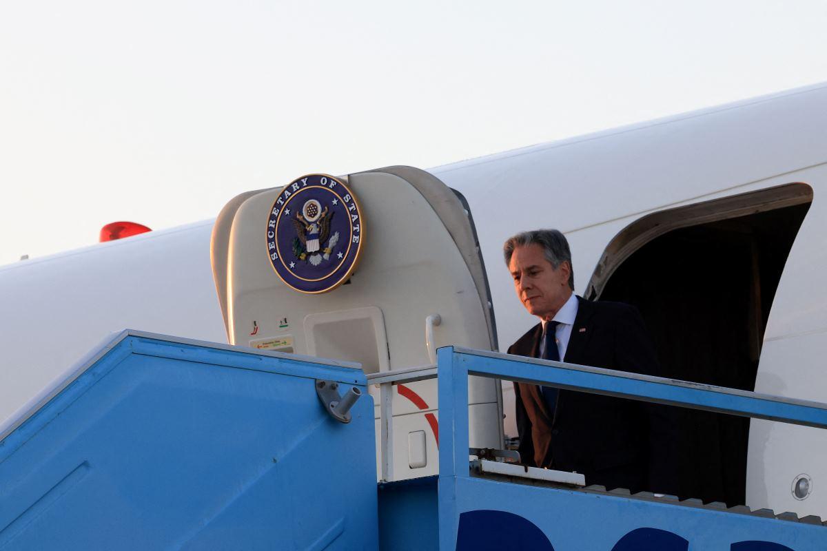 US Secretary of State Antony Blinken arrives in Tel Aviv, Israel