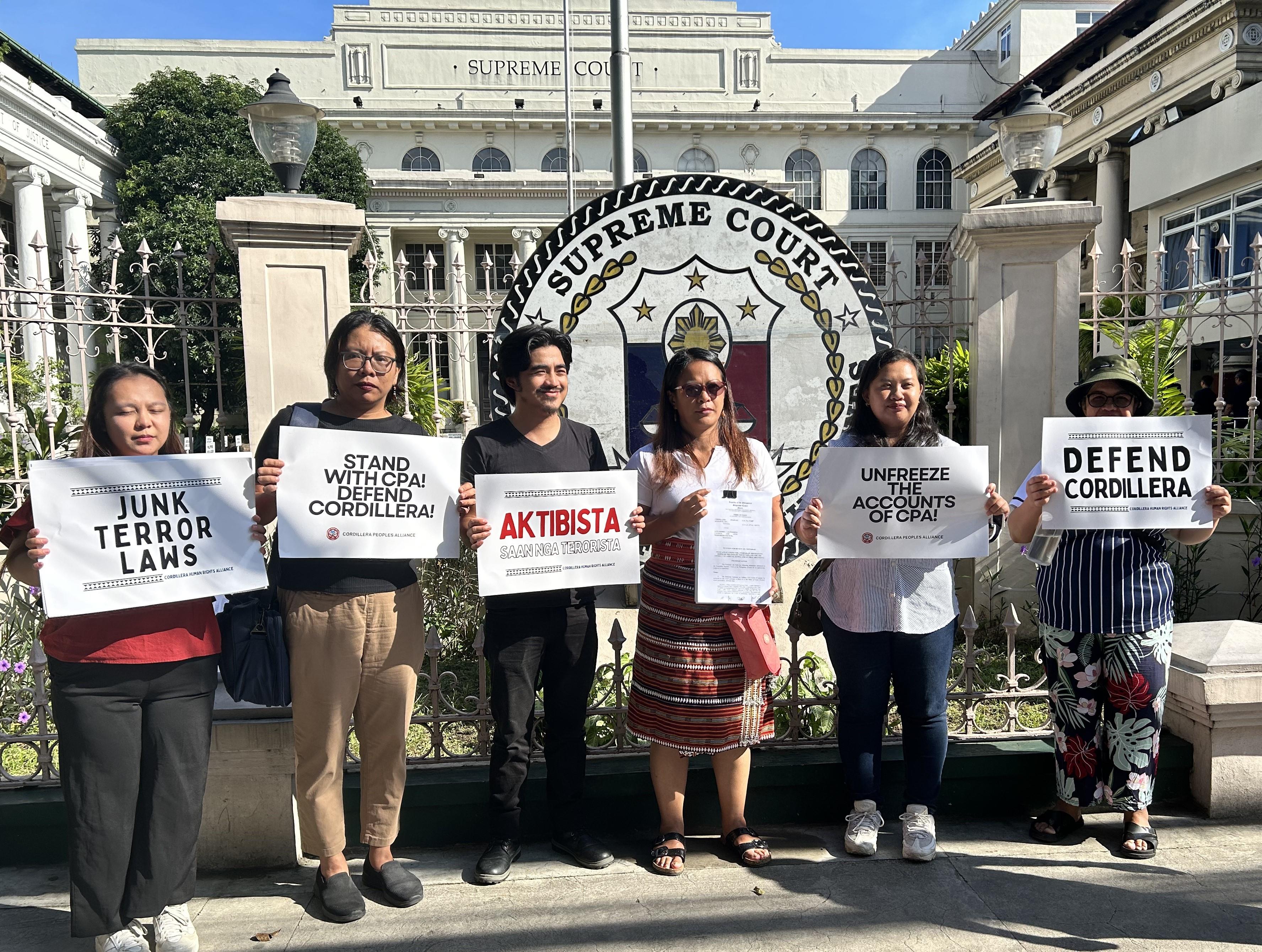 Cordillera Peoples Alliance calls on SC to release assets and bank accounts