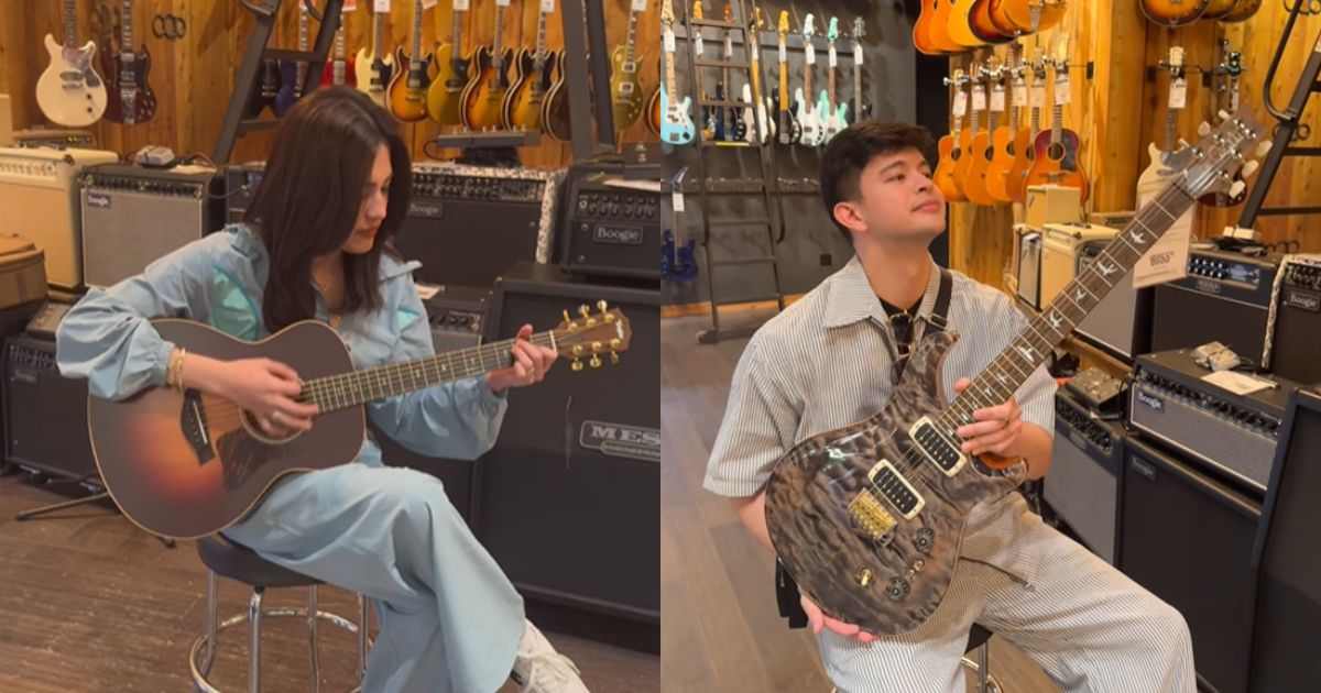 Julie Anne San Jose, Rayver Cruz go guitar hunting in Hollywood