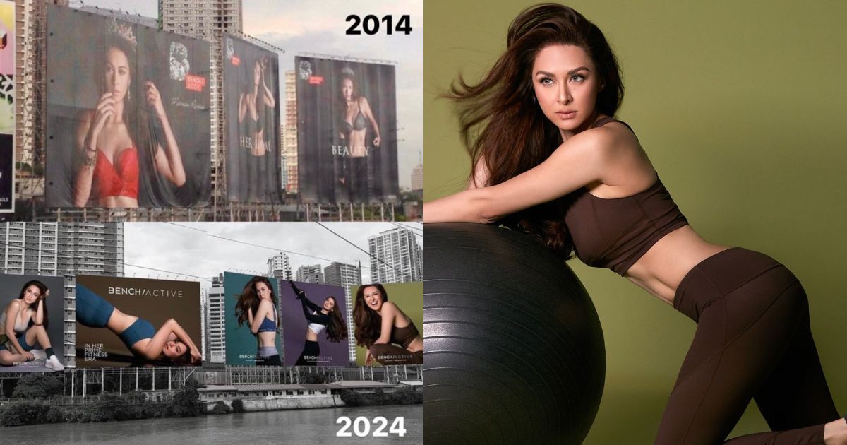 Ahead of 40th birthday, Marian Rivera flexes billboard photos 10 years apart