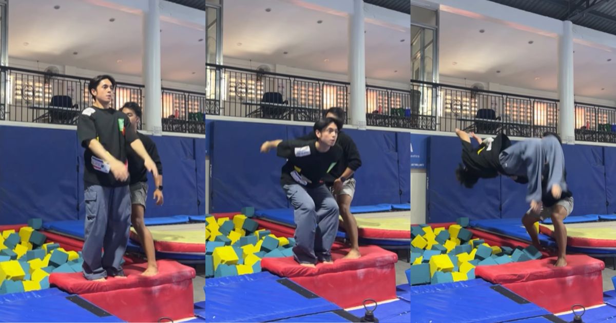 Miguel Tanfelix gets inspired by Carlos Yulo, tries learning backflips