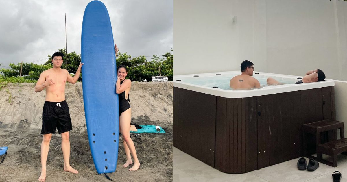 Mikee Quintos, Paul Salas take some time off in La Union