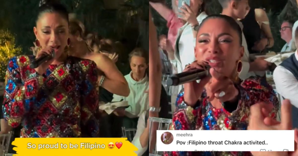 Nicole Scherzinger brings out her Filipino roots as she sings 'Hush Hush' at dinner