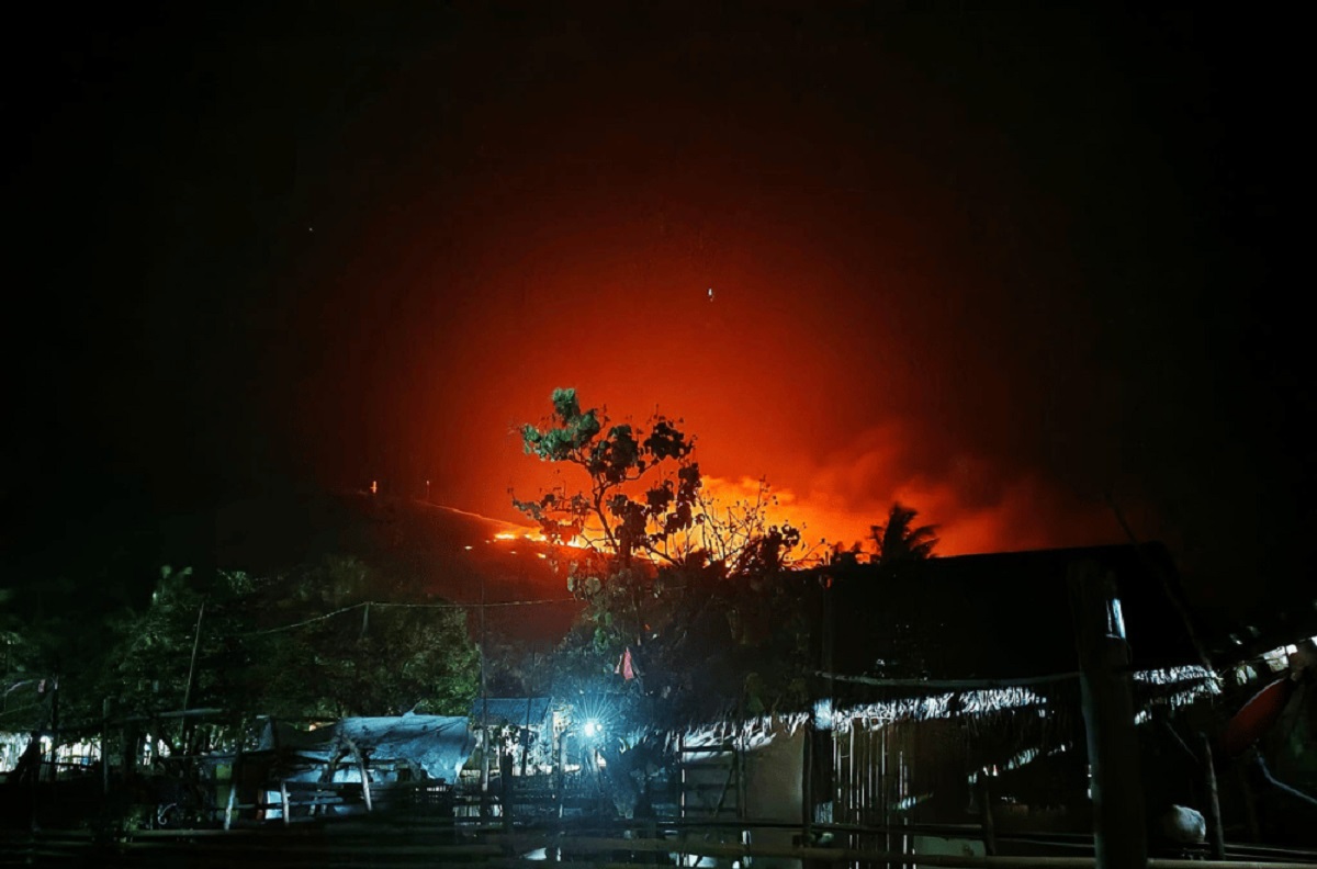 Grassfire hits Palumbanes Island in Catanduanes