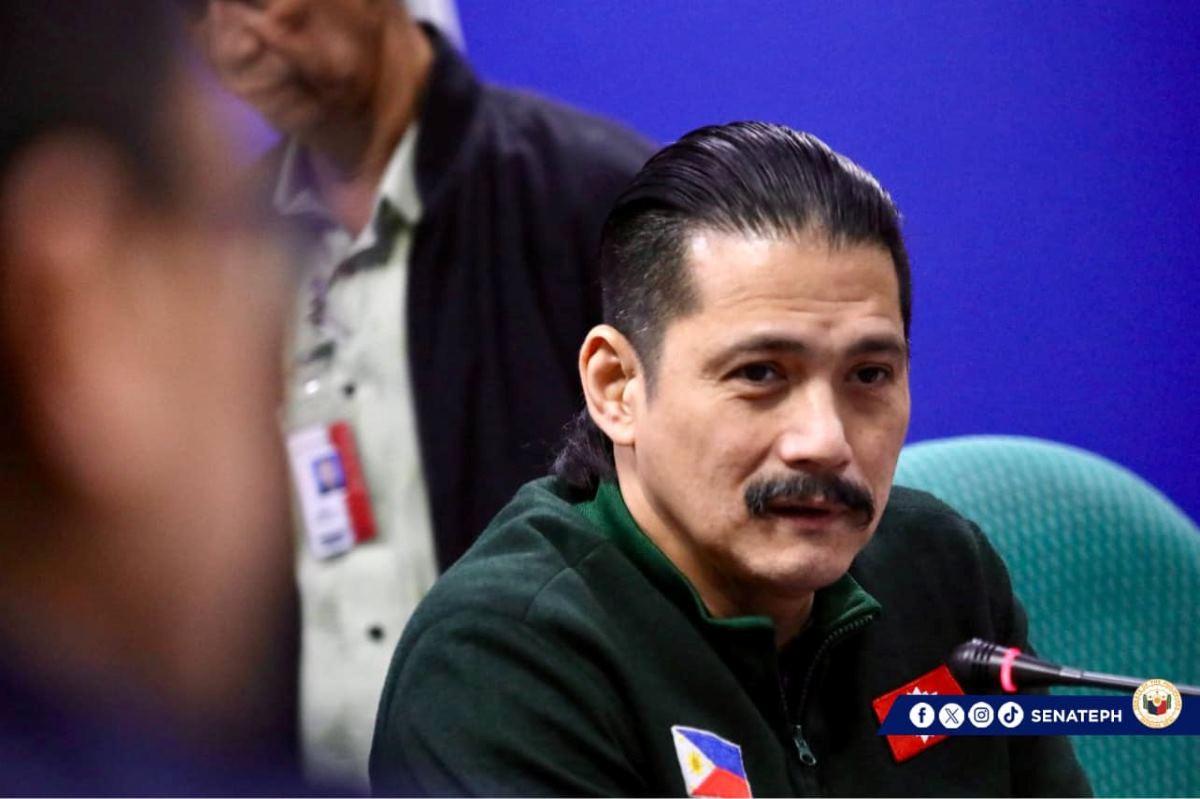 Senator Robin Padilla at a hearing at the Senate