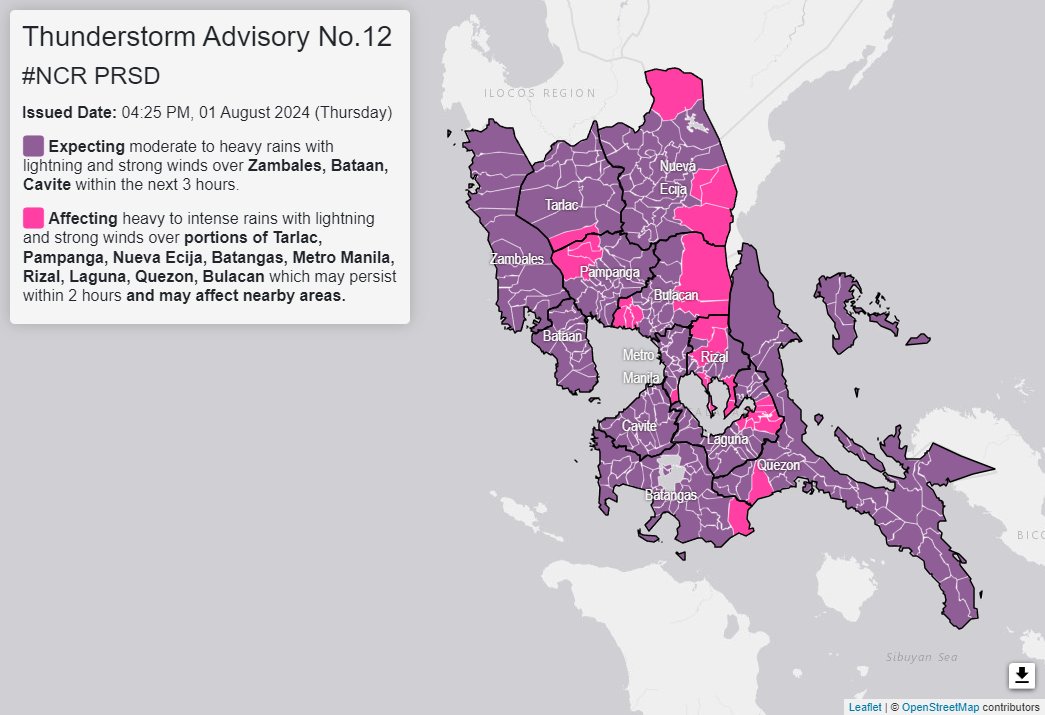 Heavy rains affect parts of NCR, 8 Luzon provinces