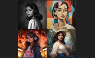 Young Filipina, 4 Ways done by Dominic Ligot using Midjourney