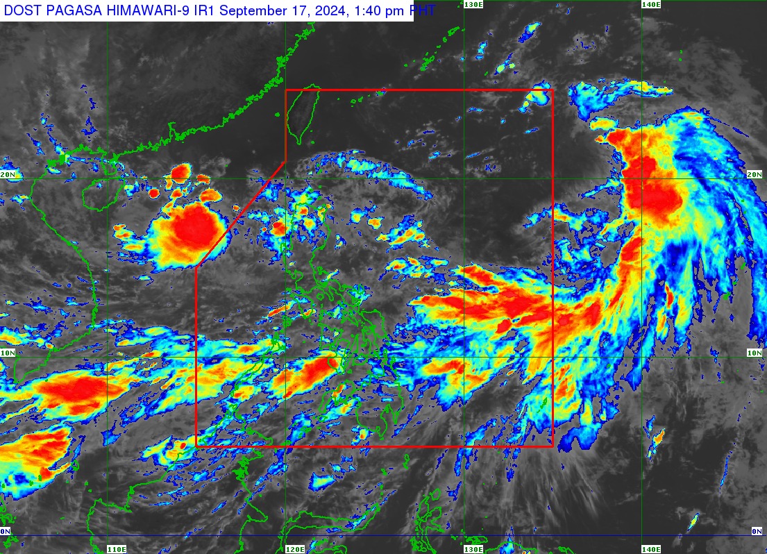 Storm signal no. 1 remains hoisted over nine areas in Luzon as Tropical Depression Gener slightly intensified