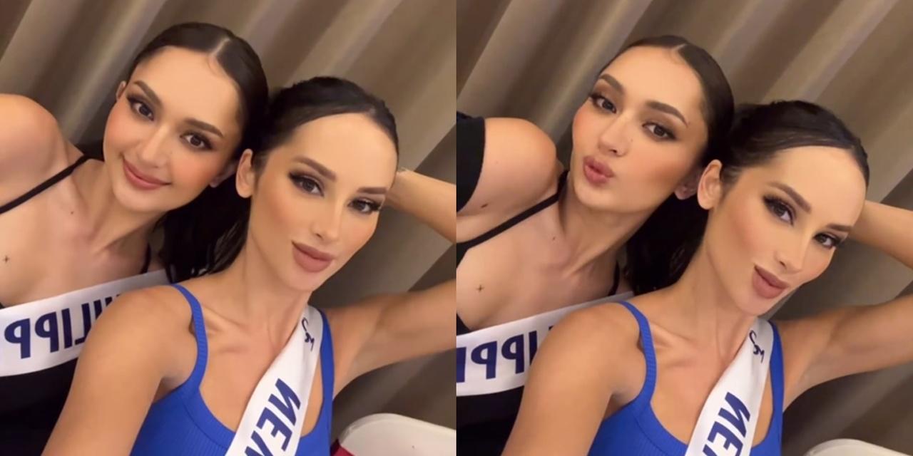 Ahtisa Manalo snaps adorable selfie with Filipina-Kiwi Franki Russell at Miss Cosmo 2024