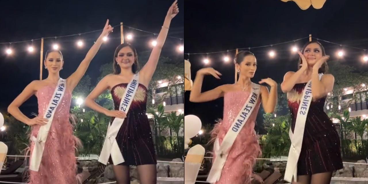 Ahtisa Manalo and Franki Russell hop on ‘Tiramisu Cake’ dance trend at Miss Cosmo 2024