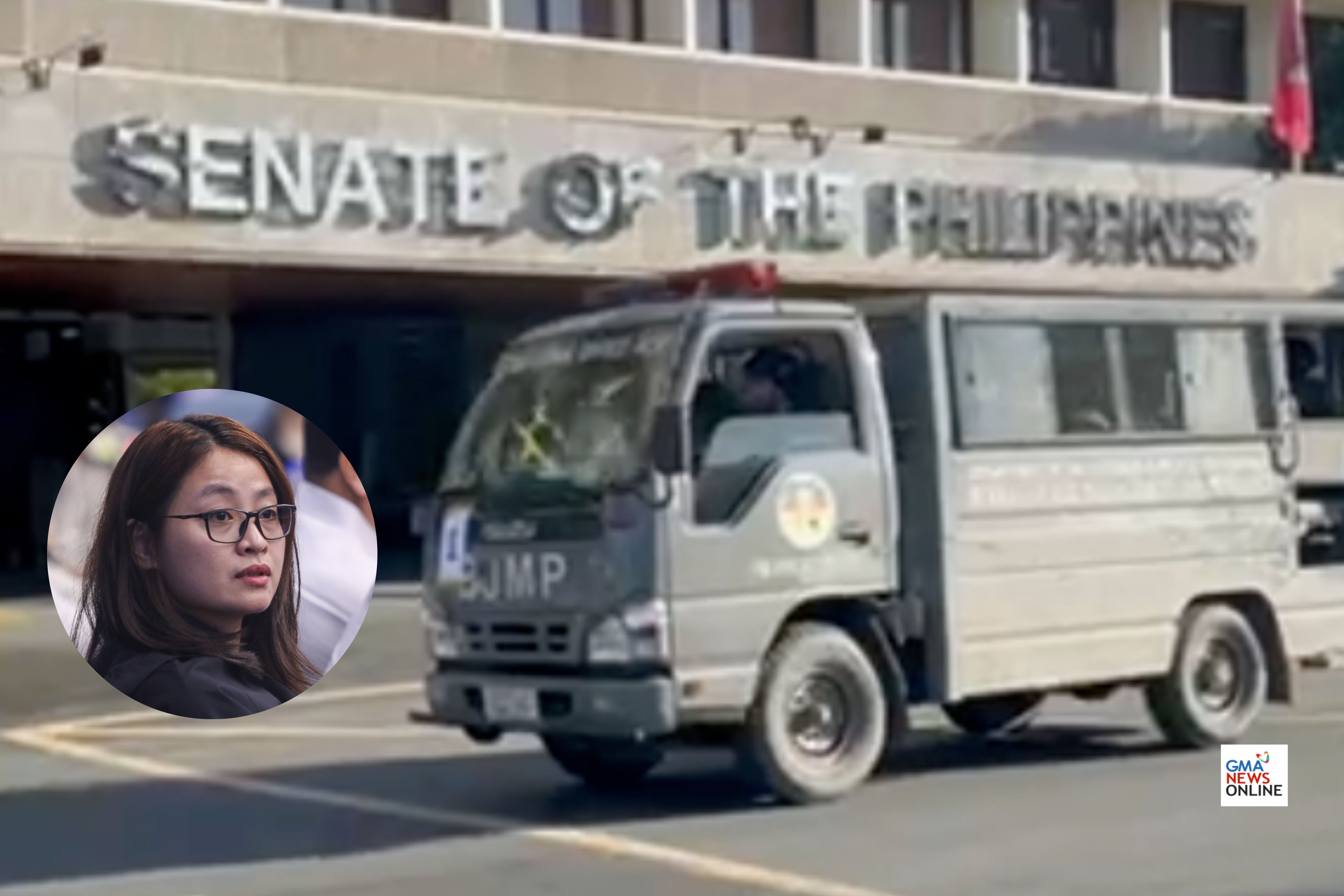 Alice Guo arrived at the Senate in Pasay City from Pasig City Jail on Tuesday morning