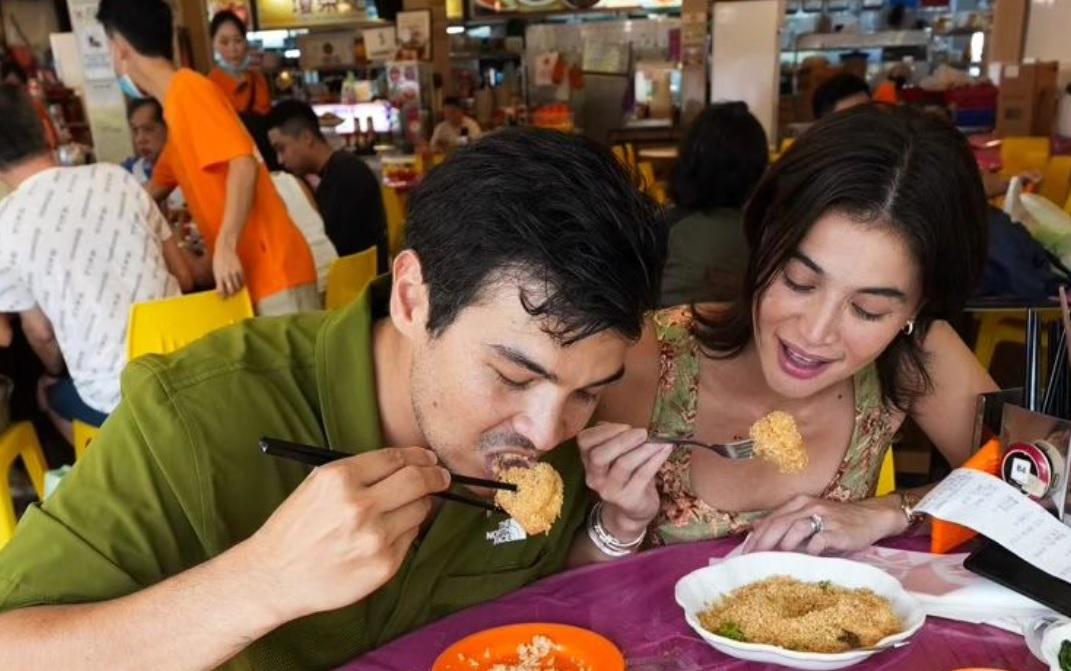 Erwan Heussaff and Anne Curtis in Singapore