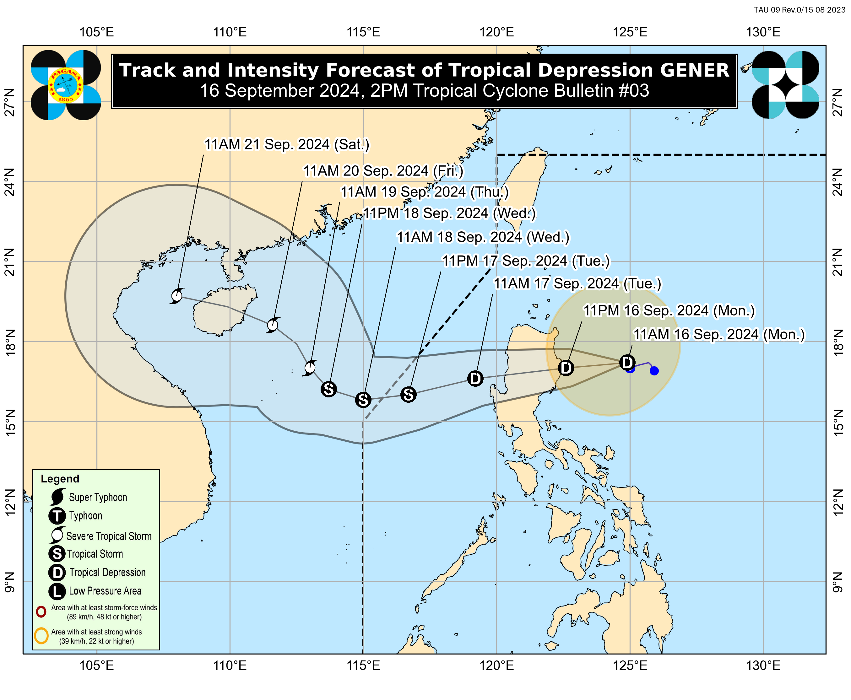 Signal No. 1 still up over 19 areas as Gener further intensifies 