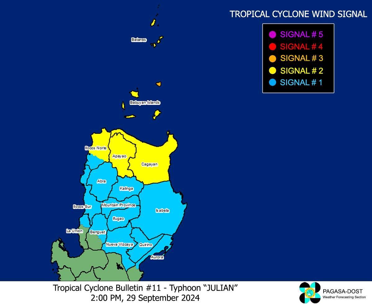 Typhoon Julian (Krathon), Sept. 29, 2024, 2 PM