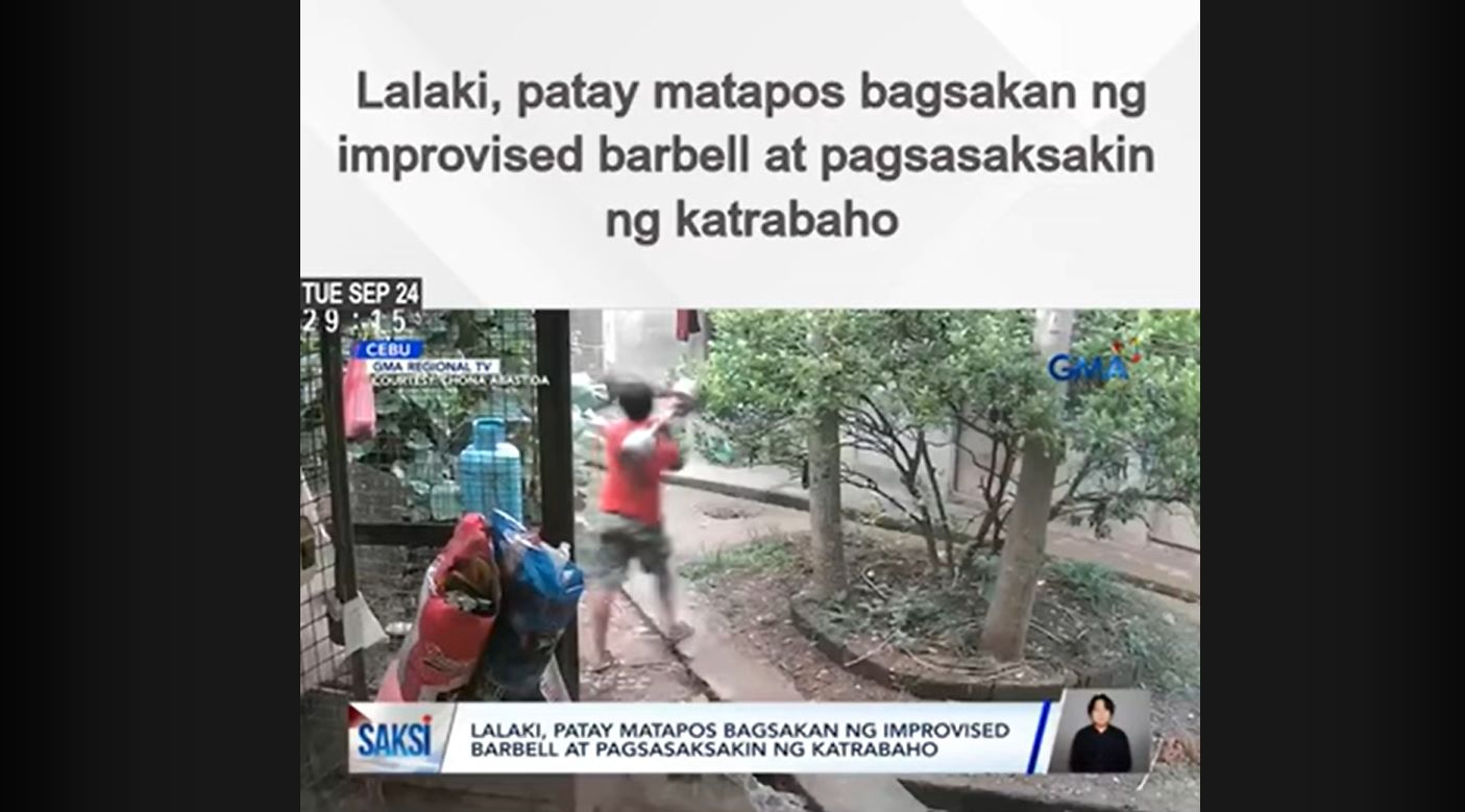 Lalaki, patay nang bagsakan ng improvised barbell at pagsasaksakin ng katrabaho sa Cebu
 thumbnail