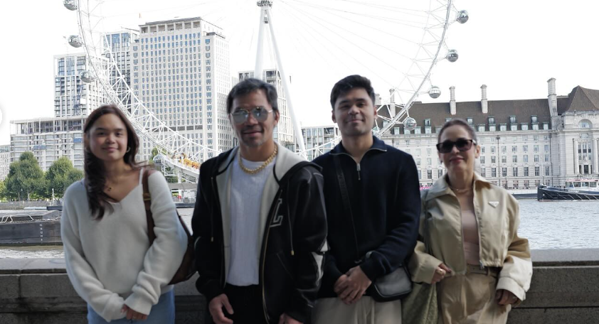 Jinkee and Manny Pacquiao explore London with kids Princess and Michael