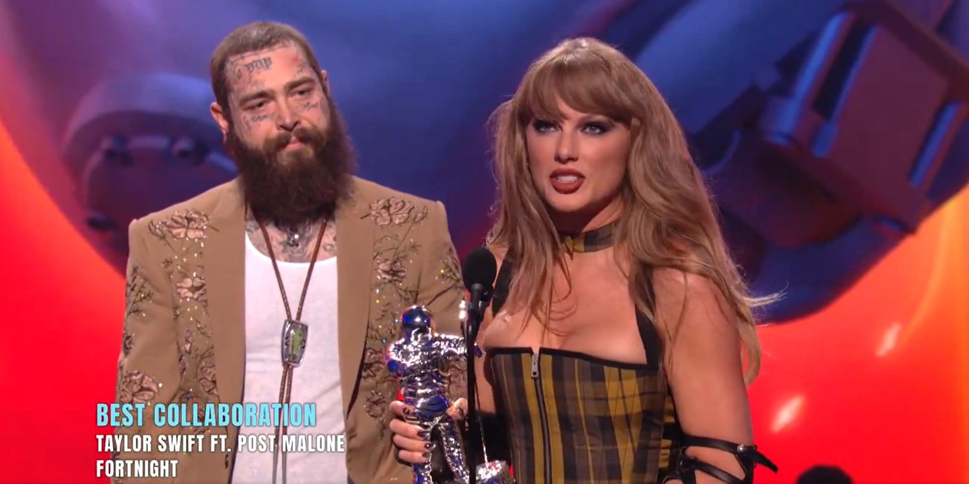 Taylor Swift honors 9/11 victims, praises Post Malone in MTV VMAs speech