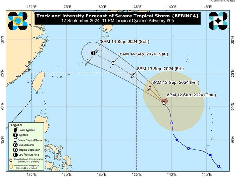 Bebinca to enter PAR by Friday; enhance Habagat