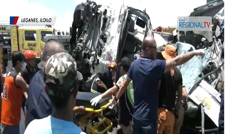 2, patay sa salpukan ng cement mixer truck at wing van sa Iloilo thumbnail