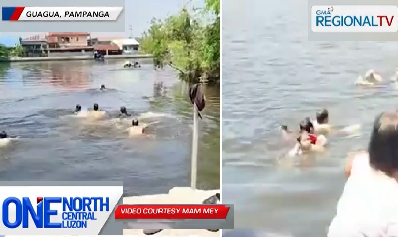 Bangka na may sakay na mahigit 20 mag-aaral na Grade 1 at 4, tumagilid sa ilog sa Pampanga thumbnail