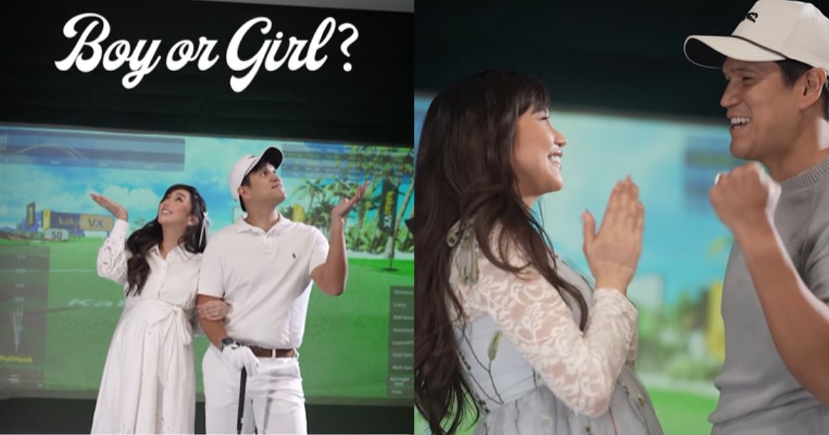 Alodia Gosiengfiao and Christopher Quimbo announce the gender of their first baby