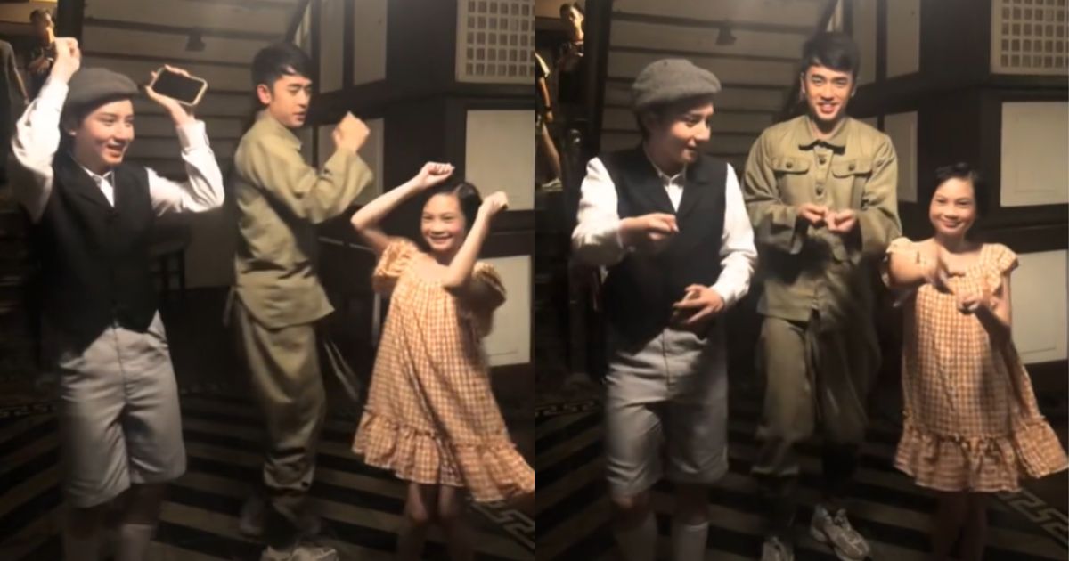 David Licauco does 'Brother Louie' trend with young Adelina, Hiroshi of 'Pulang Araw'