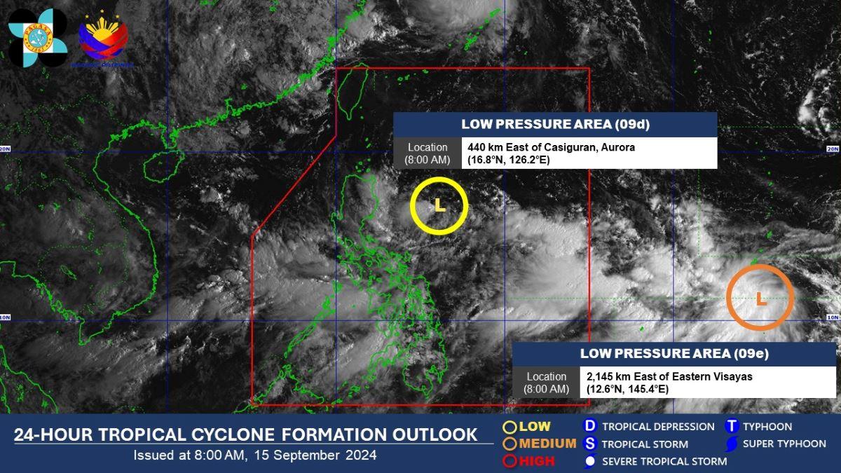 LPA located east of Casiguran, Aurora, Sept. 15, 2024