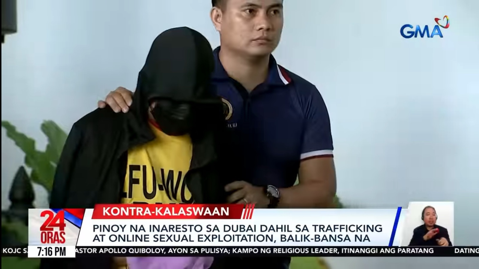 Filipino child sex trafficker nabbed in Dubai arrives in PH