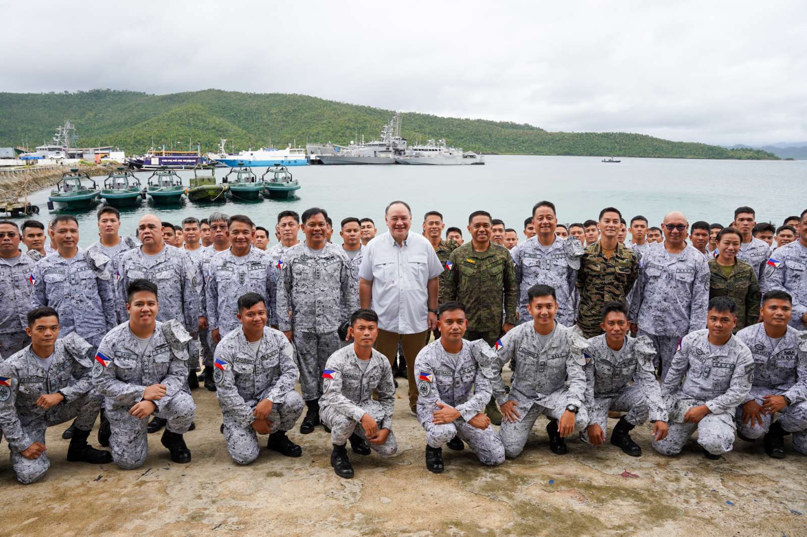 Defense Secretary Gilberto Teodoro Jr. and AFP chief Romeo Brawner Jr. visited some key naval facilities in Oyster Bay.