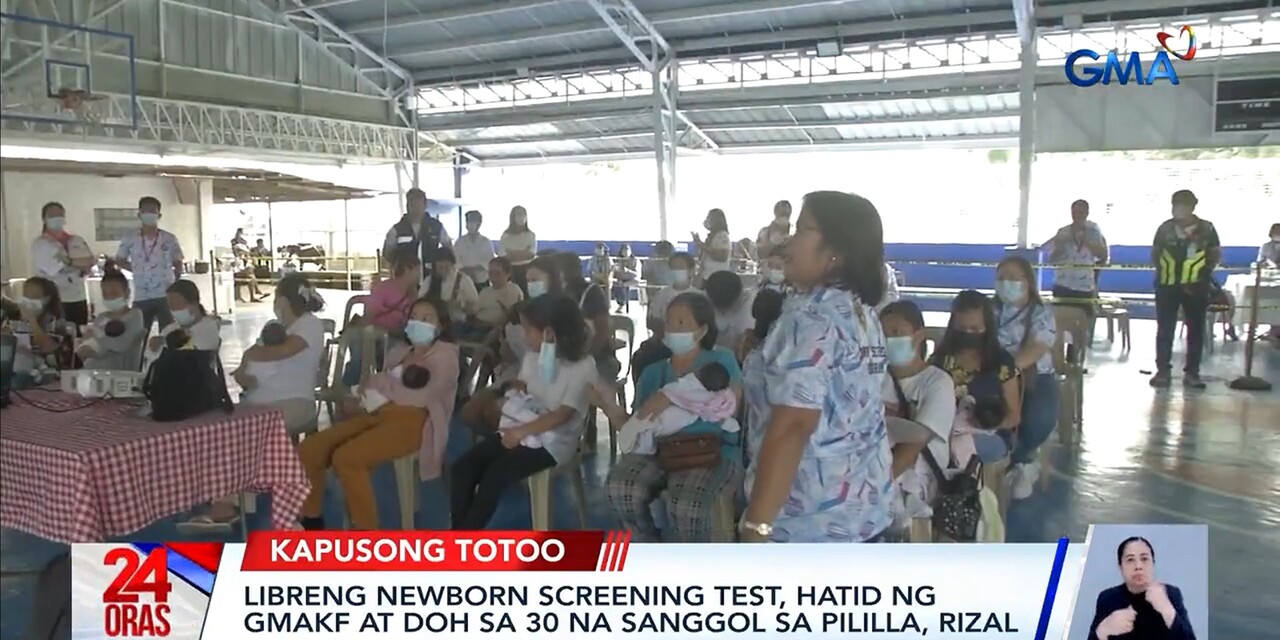 Babies in Pililla, Rizal undergo free newborn screening through GMA Kapuso Foundation, DOH Calabarzon 