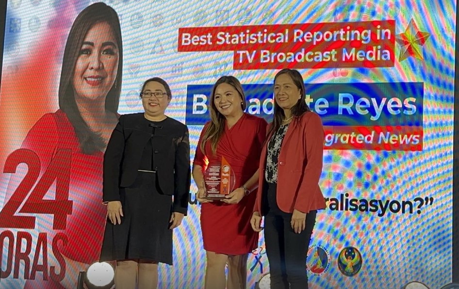 GMA Integrated News reporter Bernadette Reyes wins Best Statistical Reporting award