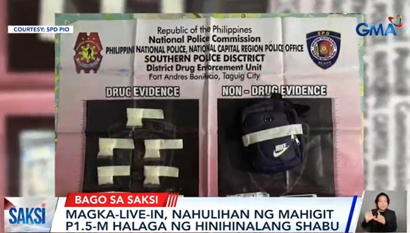 Over P1.5-M worth of 'shabu' seized from couple in Taguig City