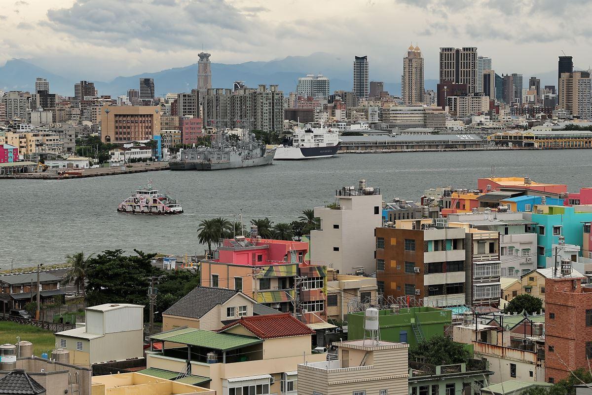 A general view of Kaohsiung before Typhoon Krathon makes landfall