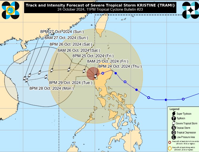 PAGASA Lingayen Gulf 25 areas Signal No. 2