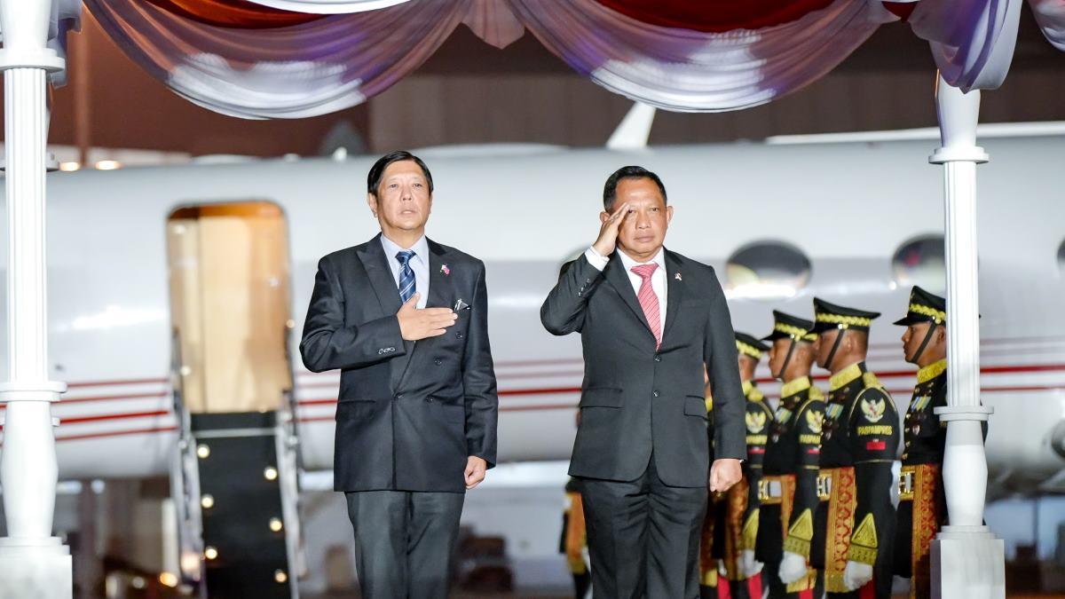 Marcos arrives in Indonesia for Prabowo inauguration