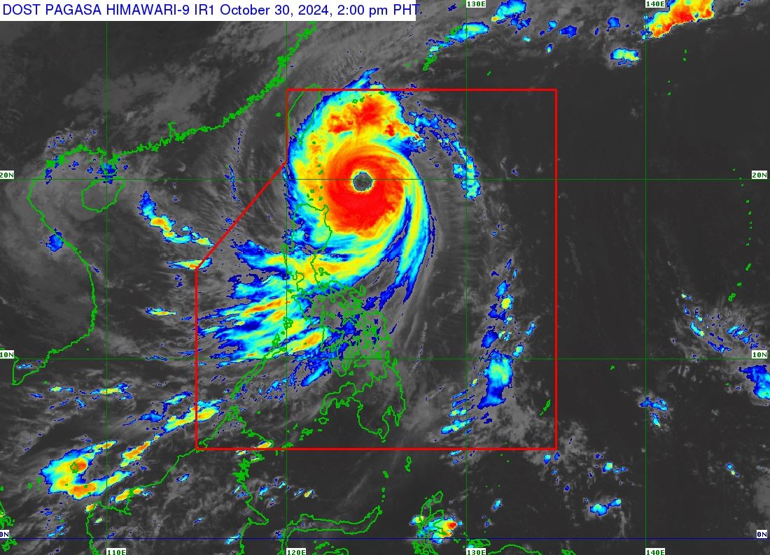 Batanes under Signal. No. 4 as Leon approaches