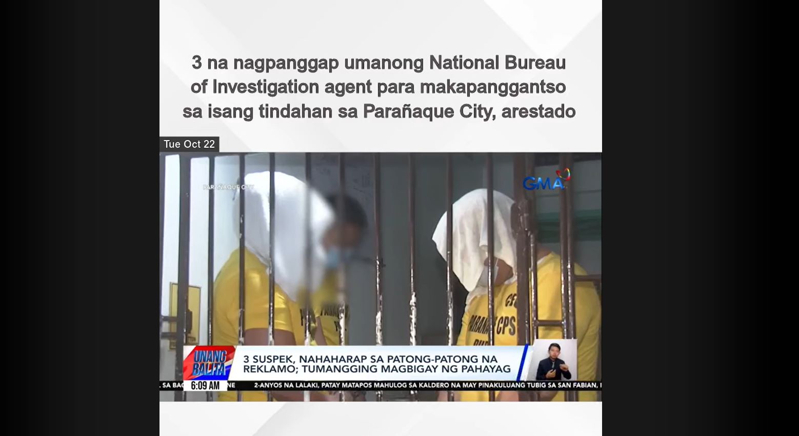 3 lalaking nagpanggap umanong mga ahente ng NBI para makapanggantso ng tindahan, timbog sa Parañaque thumbnail