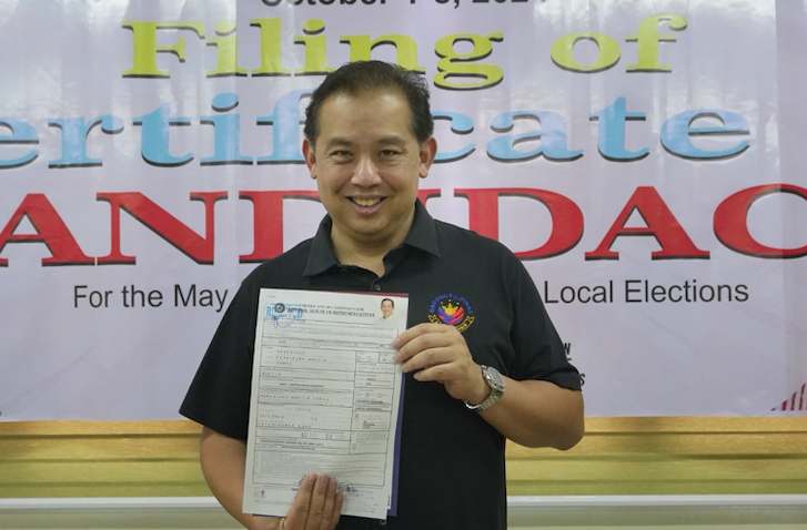 Speaker Martin Romuadez of Leyte filed his certificate of candidacy for reelection as Leyte First District Representative.