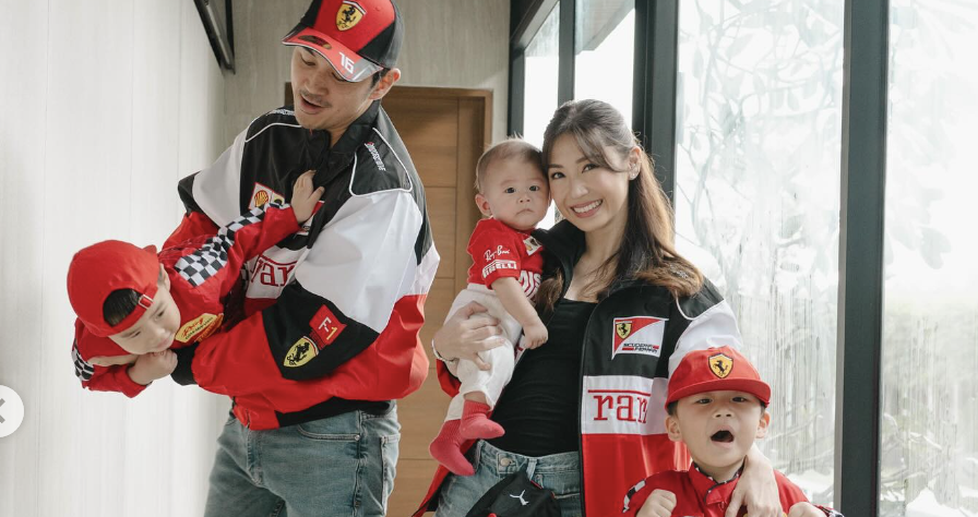 Kryz Uy, Slater Young, and kids are F1 drivers, Ferrari fans for Halloween 2024