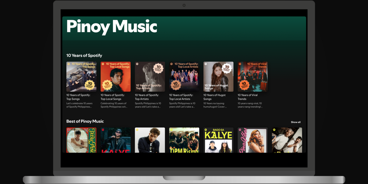 Spotify launches refreshed 'Pinoy Music Hub' as OPM streams 'quadruple'