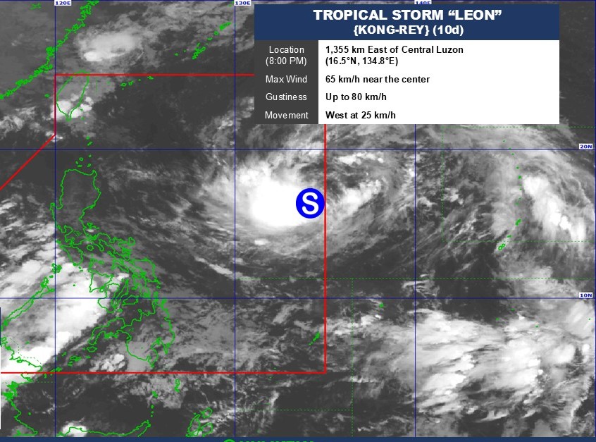 Tropical Storm Kong-Rey (Leon) Enters Philippine Area of Responsibility with Intensification Expected