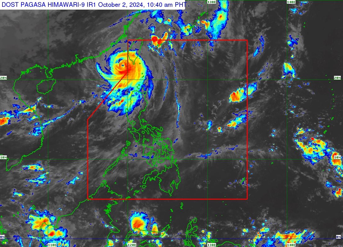 Signal No. 1 up over 4 areas as Julian maintains strength