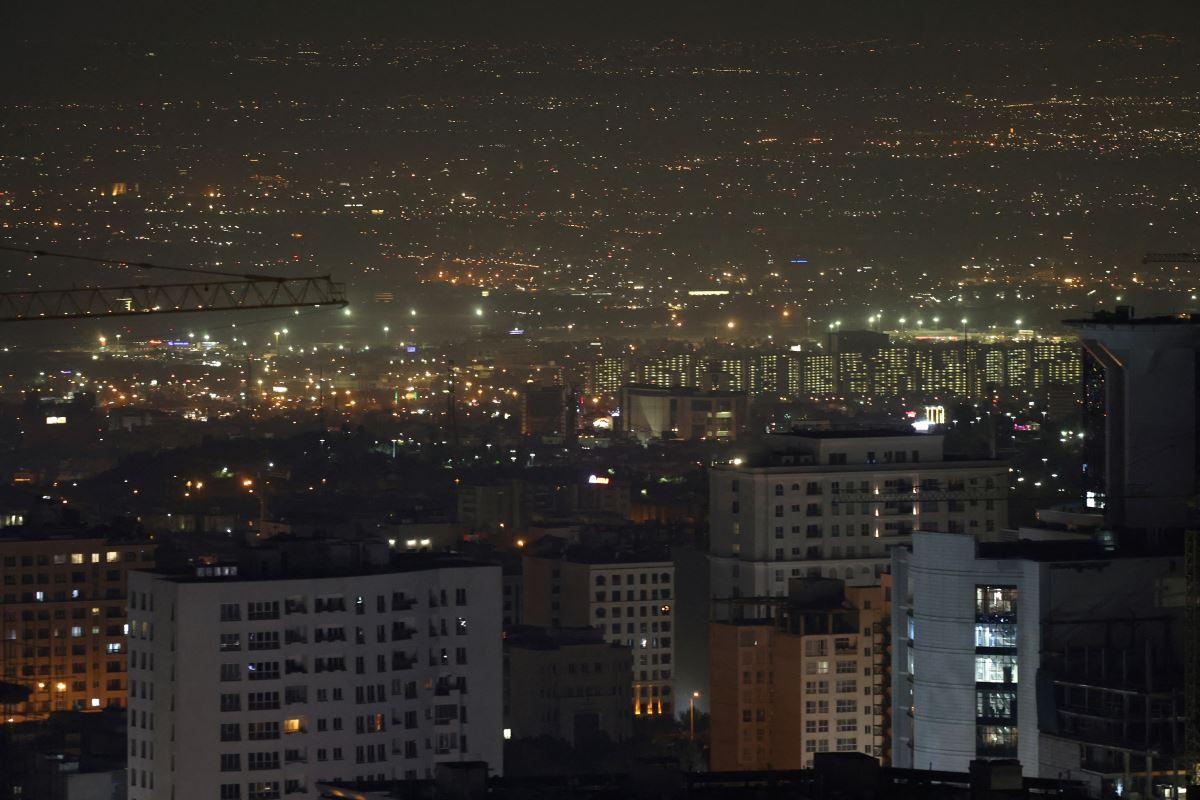 A general view of Tehran in Iran after several explosions were heard