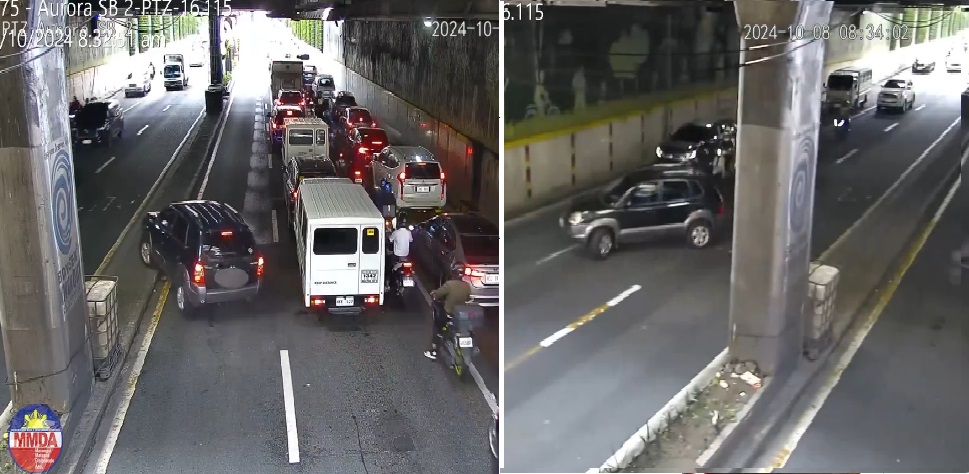 SUV, nahuli-cam na sumampa sa center island sa EDSA para mag-U-turn  thumbnail