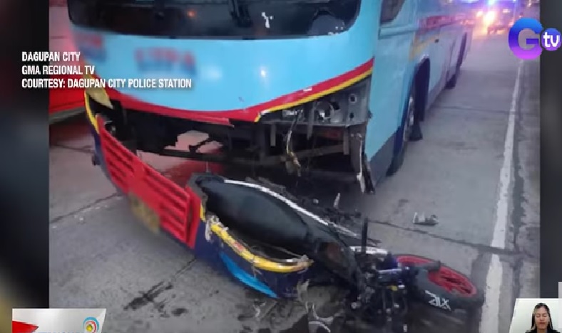 Rider at angkas, patay matapos masalpok ng nag-overtake na bus sa Pangasinan thumbnail