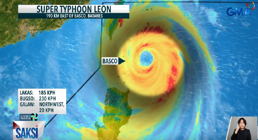 Signal No. 5, itinaas sa Northern, eastern Batanes dahil kay Super Typhoon 'Leon' thumbnail