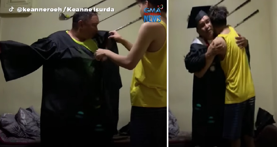 Anak, ipinadama sa amang college undergrad ang pakiramdam na makapag-suot ng toga thumbnail