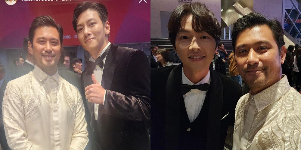 Rocco Nacino takes snaps with Song Joong Ki, Ji Chang Wook at Busan International Film Festival