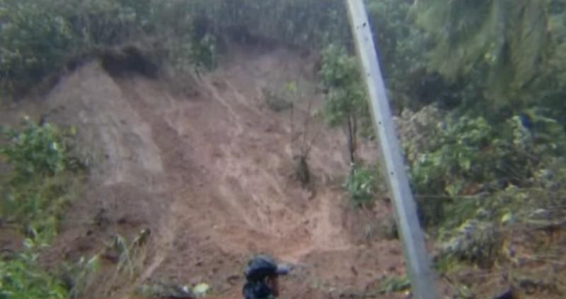 Landslide in Caramoran, Catanduanes