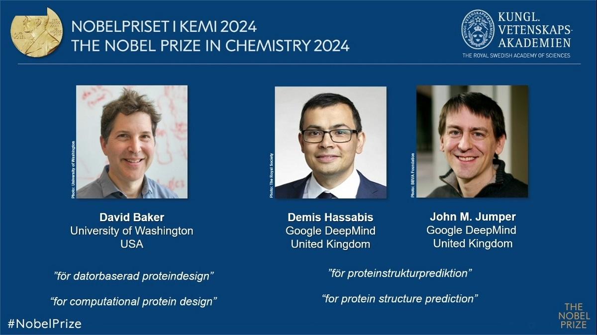 Nobel Prize for Chemistry goes to 3 scientists for work with proteins